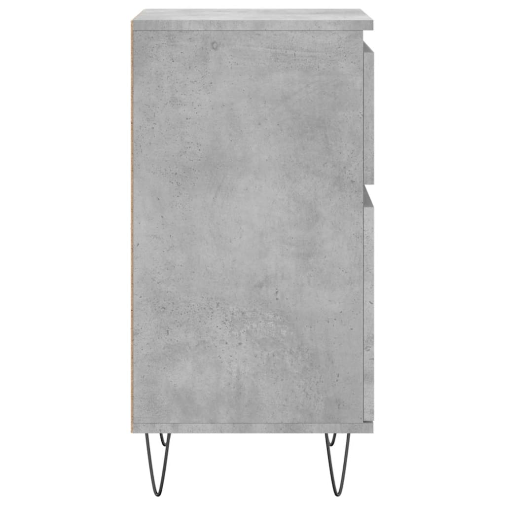 vidaXL Buffets 2 pcs gris béton 40x35x70 cm bois d'ingénierie