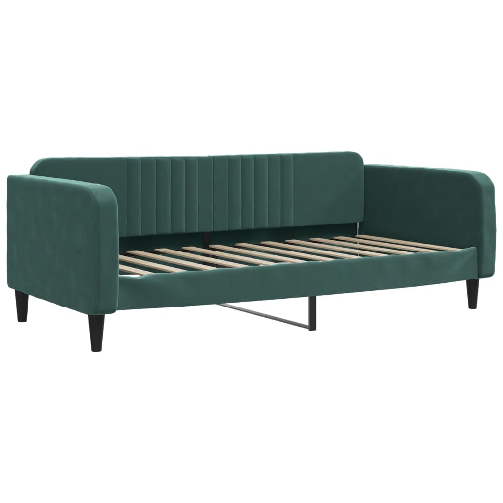 vidaXL Lit de repos vert foncé 90x200 cm velours