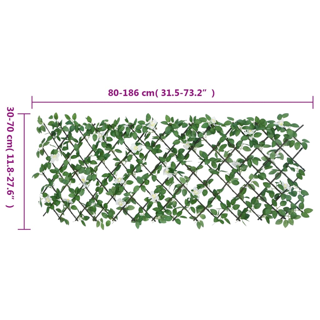 vidaXL Treillis de lierre artificiel extensible vert 186x30 cm