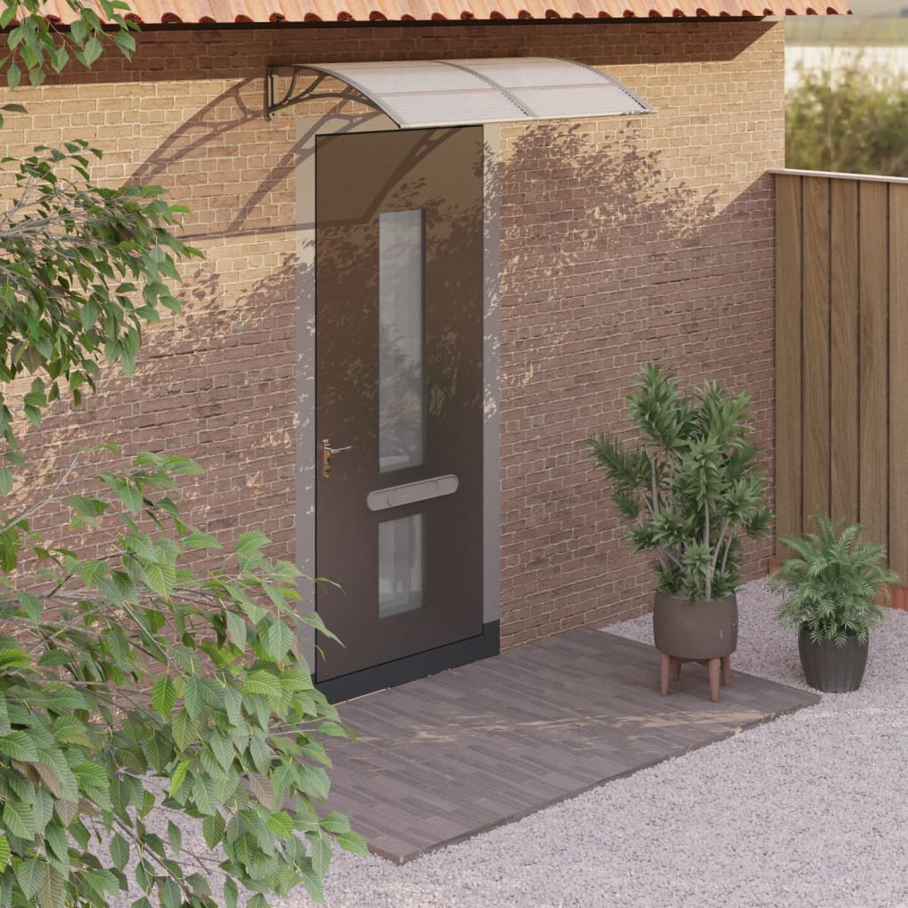 vidaXL Auvent de porte Gris 150x80 cm Polycarbonate