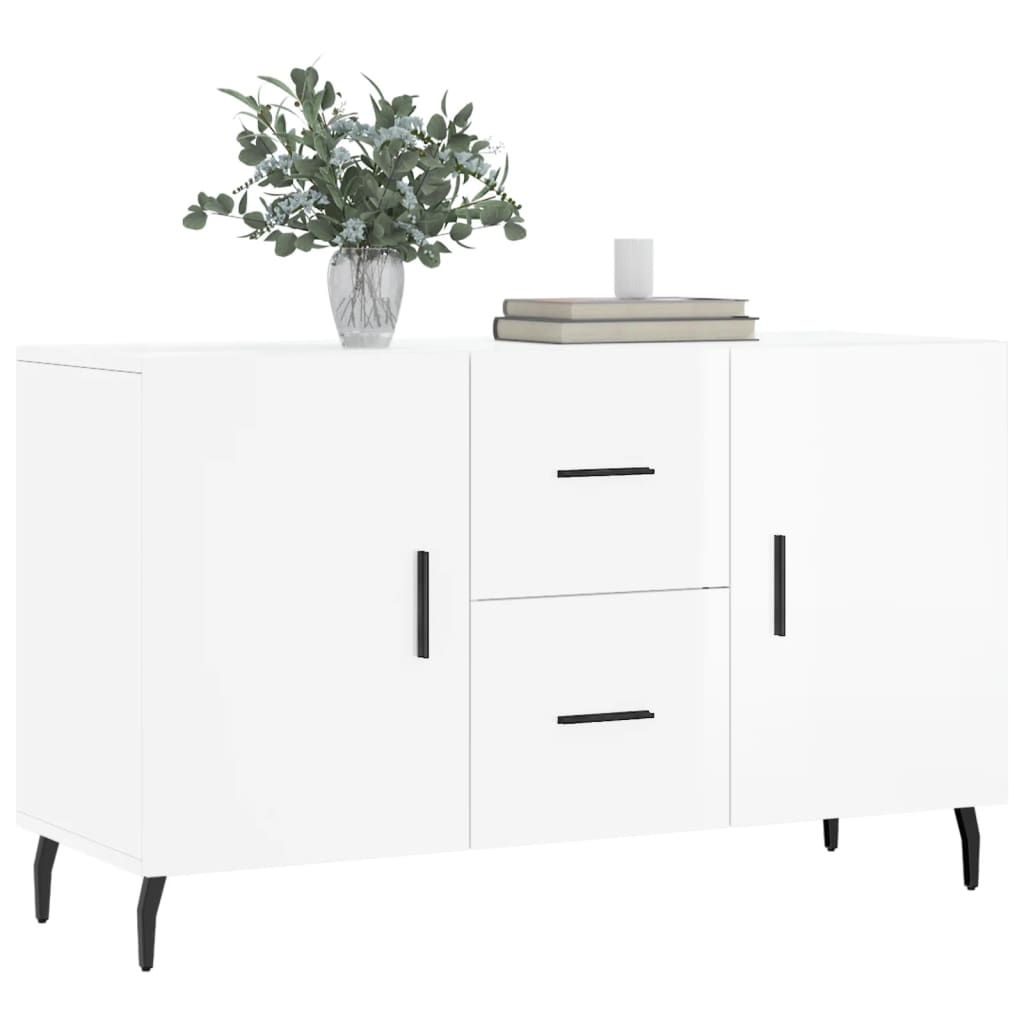 vidaXL Buffet blanc brillant 100x36x60 cm bois d'ingénierie