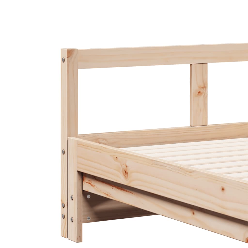 vidaXL Lit de jour sans matelas 80x200 cm bois de pin massif