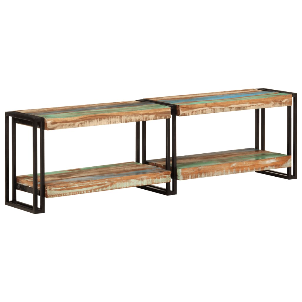 vidaXL Meuble TV 140x30x40 cm bois massif de récupération