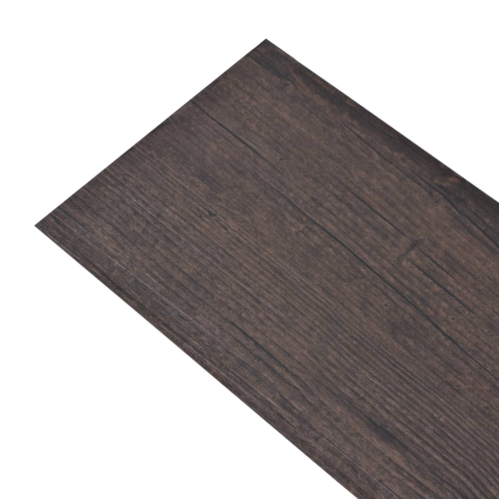 vidaXL Dalles de plancher PVC autoadhésif 5,02 m² 2 mm marron foncé