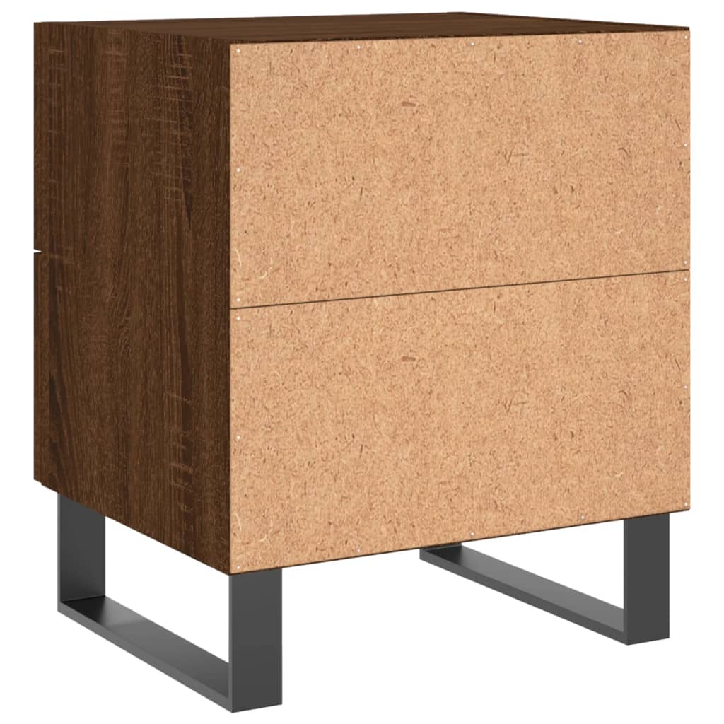 vidaXL Table de chevet chêne marron 40x35x47,5 cm bois d’ingénierie