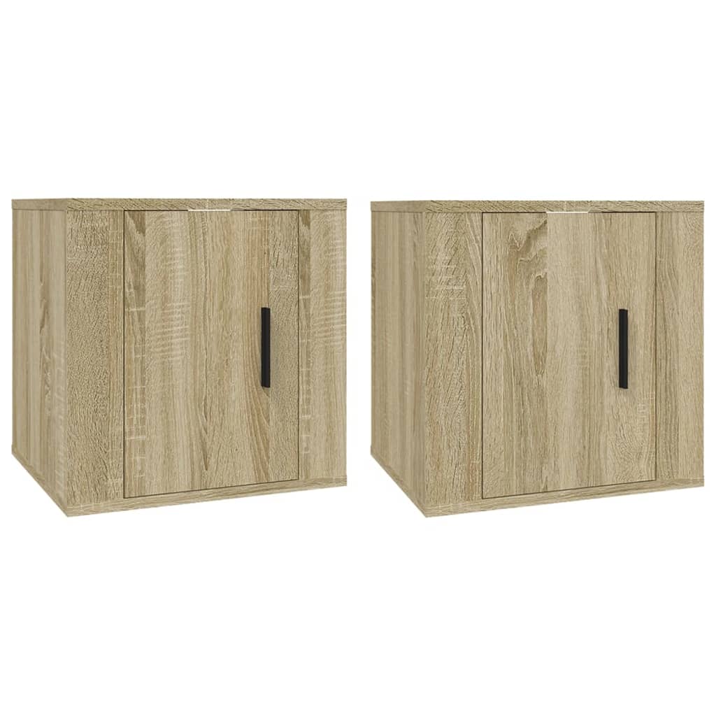 vidaXL Meubles TV muraux 2 pcs Chêne sonoma 40x34,5x40 cm