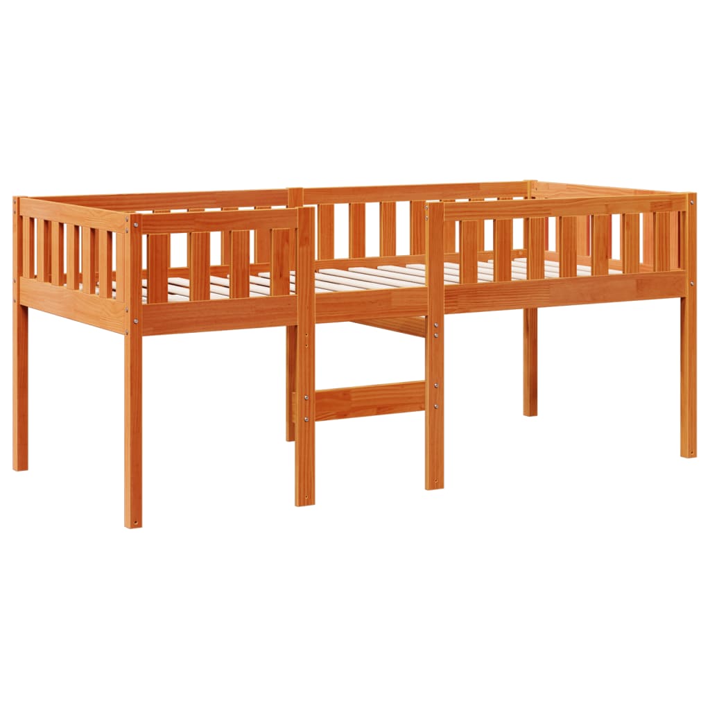 vidaXL Lit pour enfants sans matelas cire marron 75x190 cm pin massif