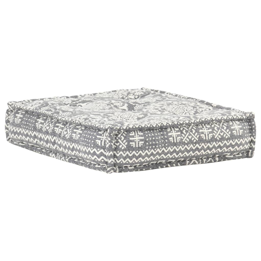 vidaXL Pouf modulaire Gris clair Tissu