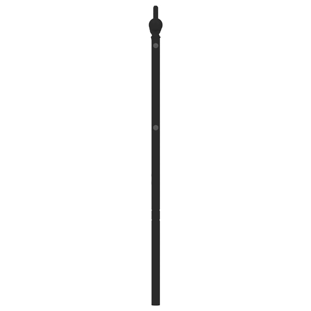 vidaXL Tête de lit métal noir 180 cm