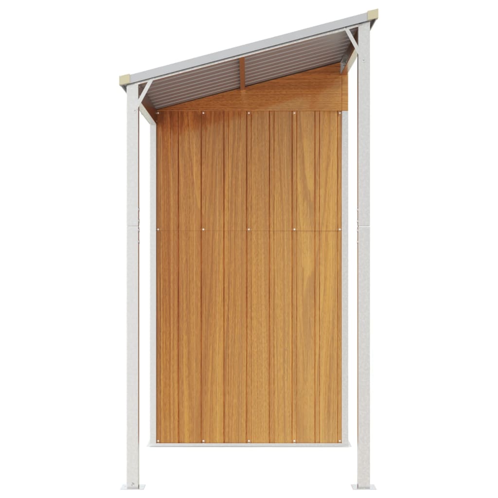 vidaXL Abri de jardin avec toit prolongé marron clair 277x110,5x181 cm