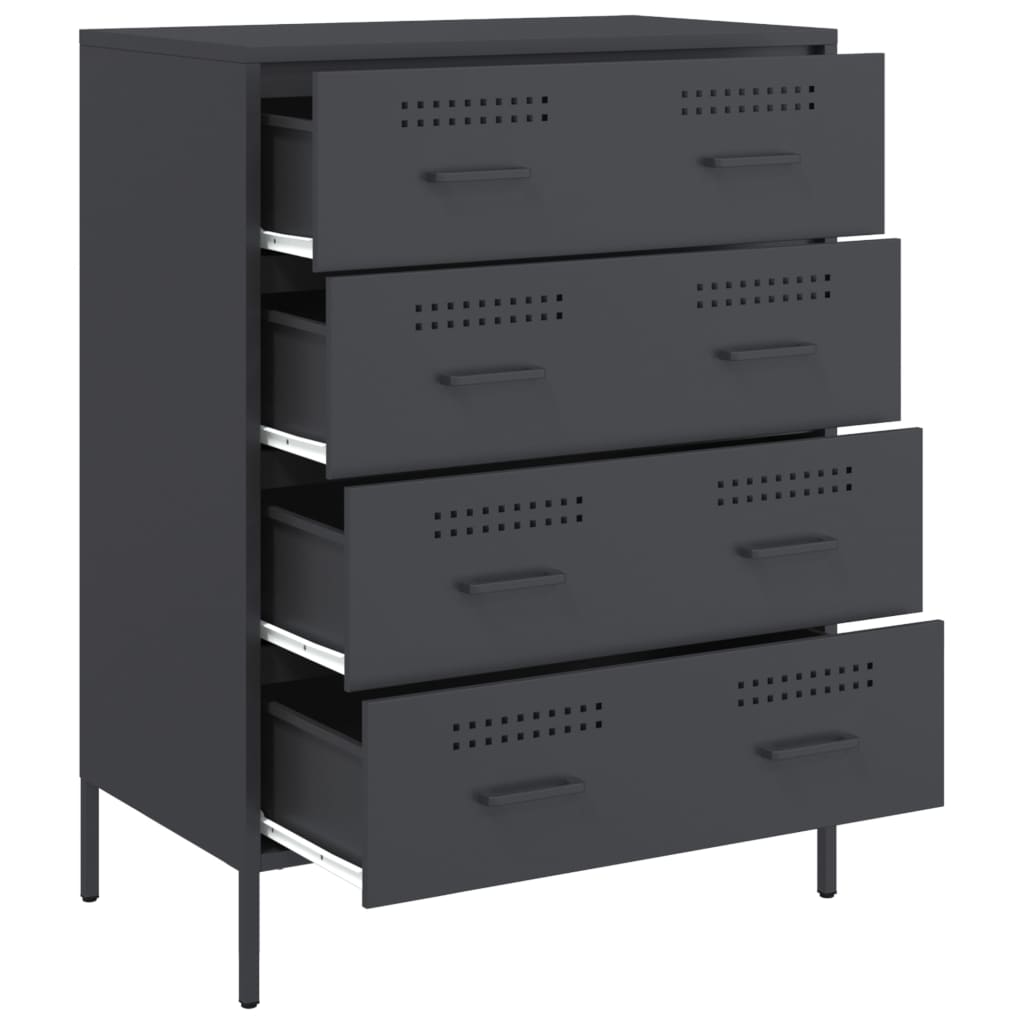 vidaXL Buffet anthracite 68x39x89 cm acier