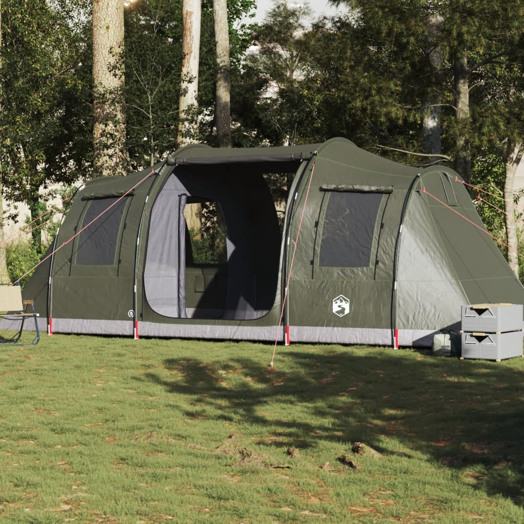 vidaXL Tente de camping tunnel 4 personnes vert olive imperméable