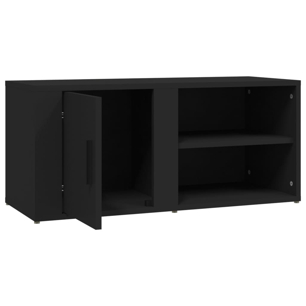 vidaXL Meubles TV 2 pcs Noir 80x31,5x36 cm Bois d'ingénierie