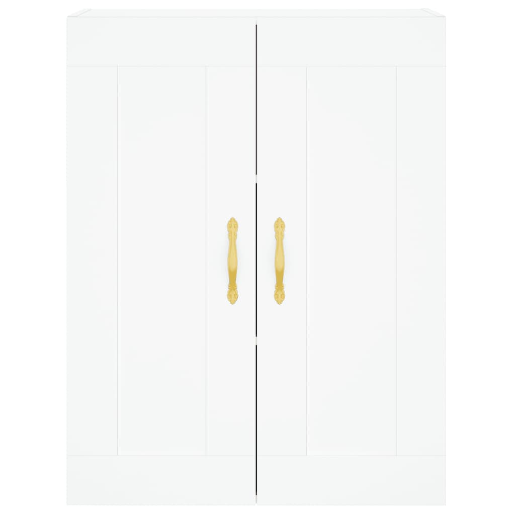 vidaXL Armoires murales 2 pcs blanc bois d'ingénierie