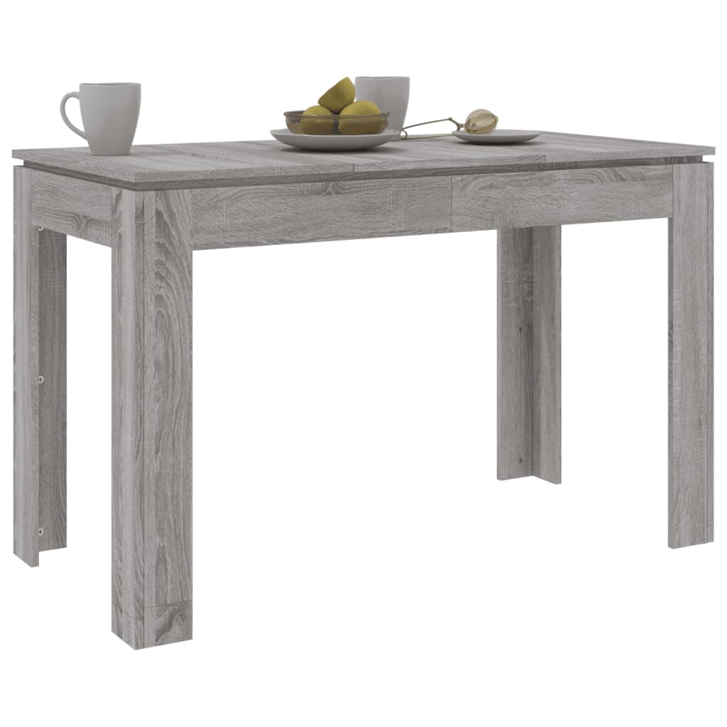 vidaXL Table à dîner sonoma gris 120x60x76 cm bois d'ingénierie