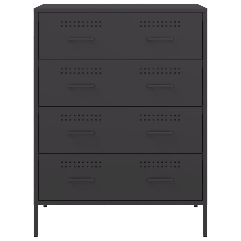 vidaXL Buffet noir 68x39x89 cm acier