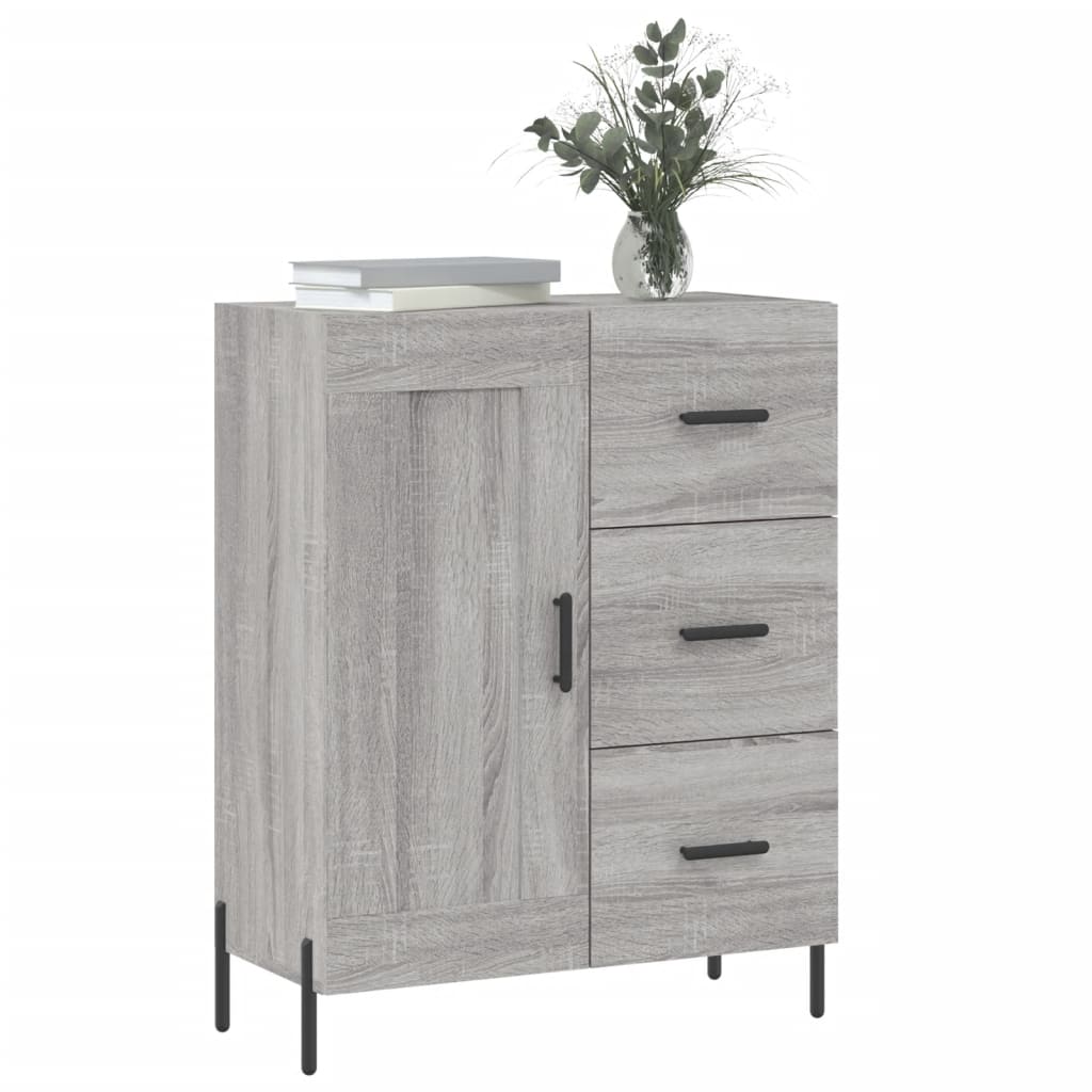 vidaXL Buffet sonoma gris 69,5x34x90 cm bois d'ingénierie