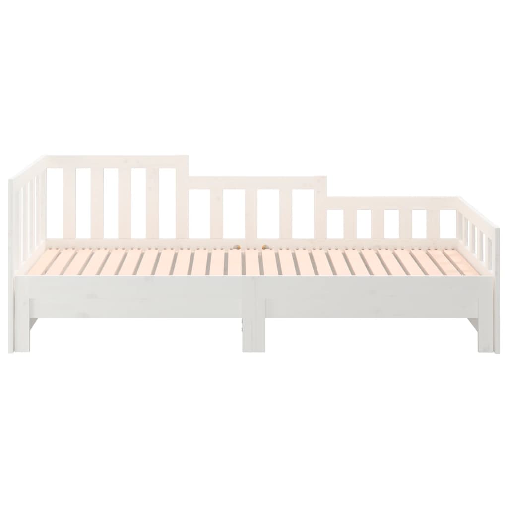 vidaXL Lit coulissant sans matelas blanc 2x(90x190) cm