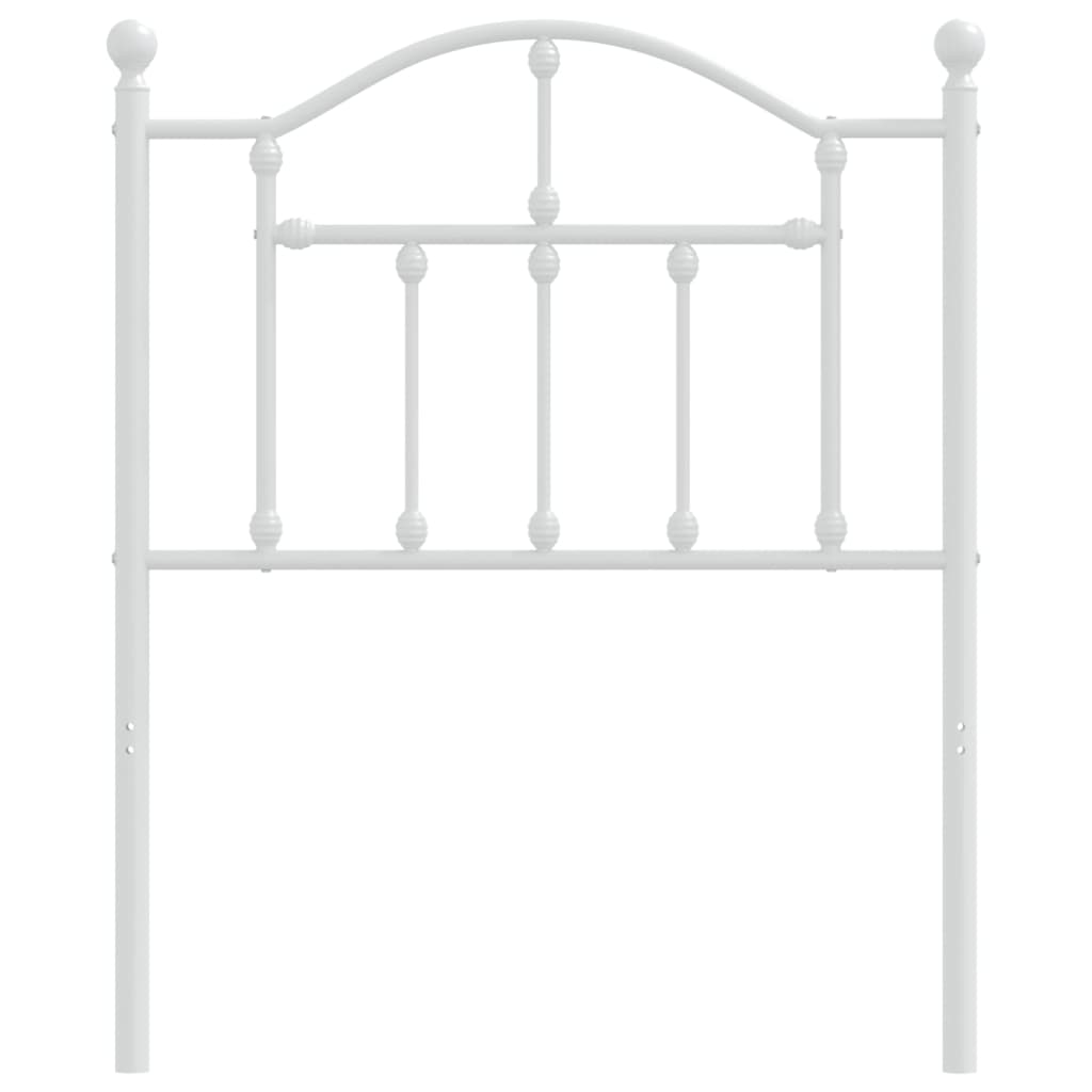 vidaXL Tête de lit métal blanc 75 cm