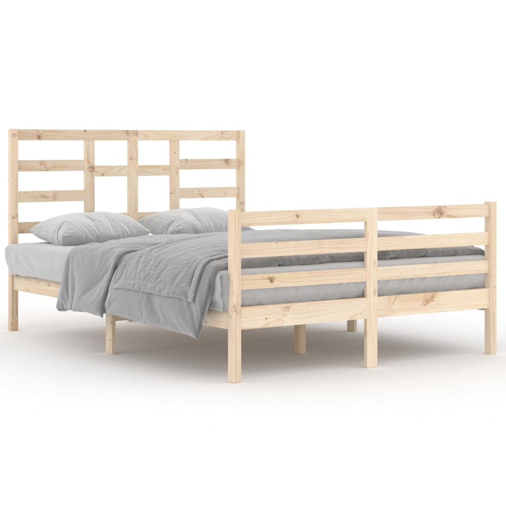 vidaXL Cadre de lit sans matelas bois massif 140x200 cm