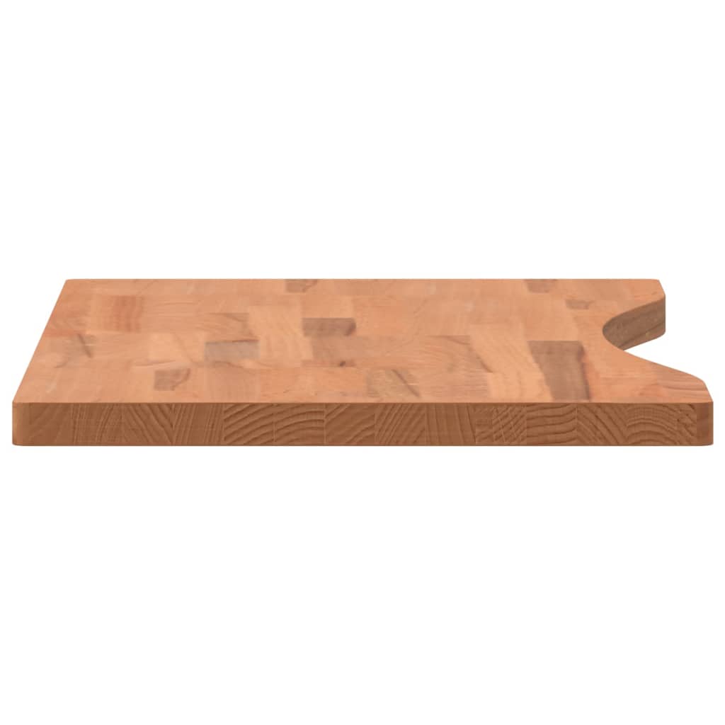 vidaXL Dessus de bureau 80x(36-40)x2,5 cm bois massif de hêtre