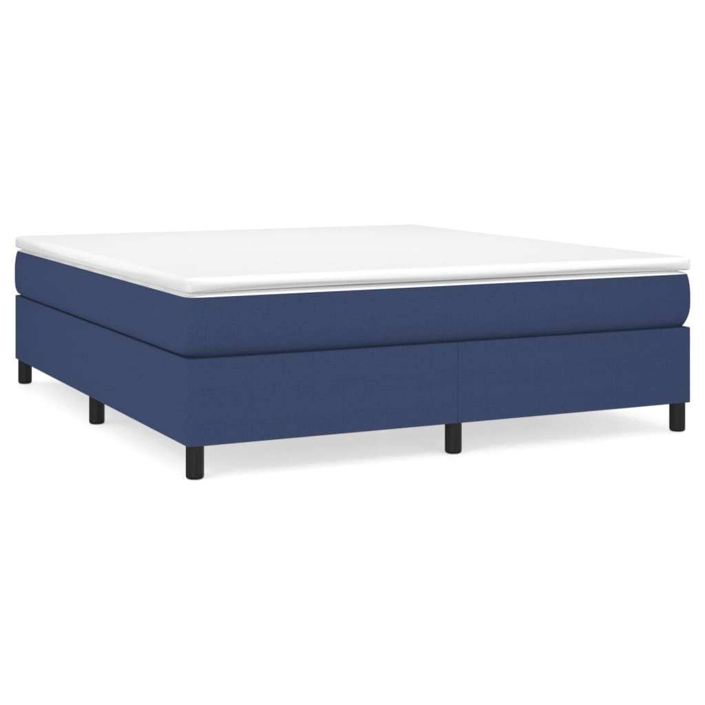 vidaXL Sommier à lattes de lit avec matelas Bleu 180x200 cm Tissu