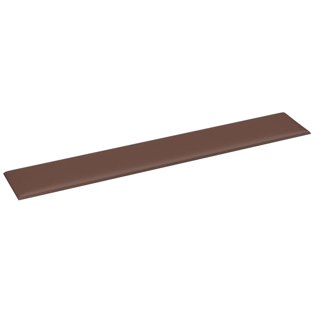 vidaXL Panneaux muraux 12 pcs Marron 90x15 cm Similicuir 1,62 m²