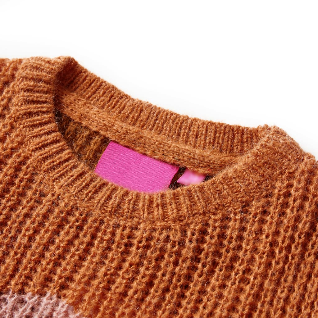 Pull-over tricoté pour enfants cognac 116