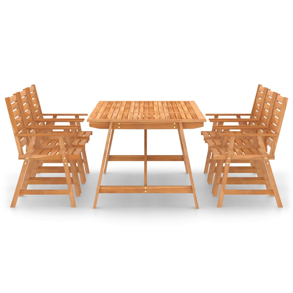 vidaXL Ensemble à manger de jardin 7 pcs Bois d'acacia solide