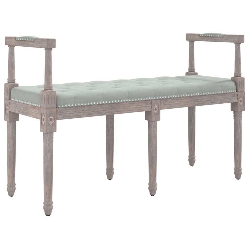 vidaXL Banc Gris clair 110x40x70 cm Velours