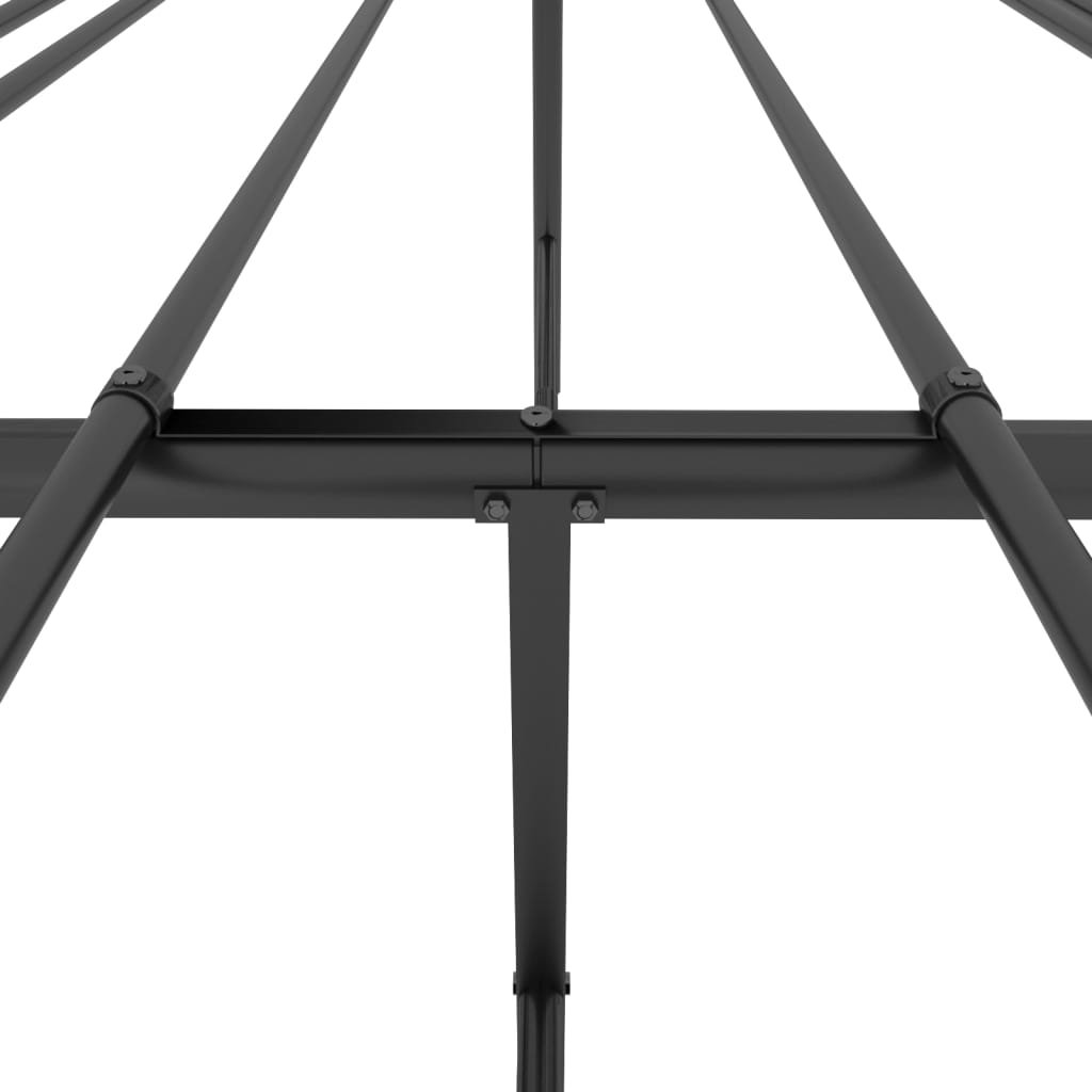 vidaXL Cadre de lit métal noir 120x200 cm