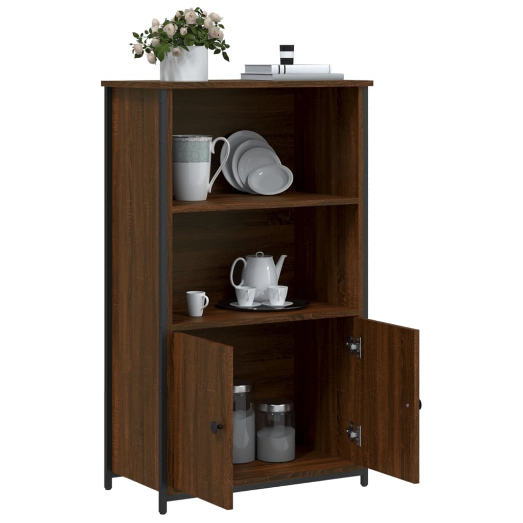 vidaXL Buffet haut chêne marron 62x32x103,5 cm bois d'ingénierie