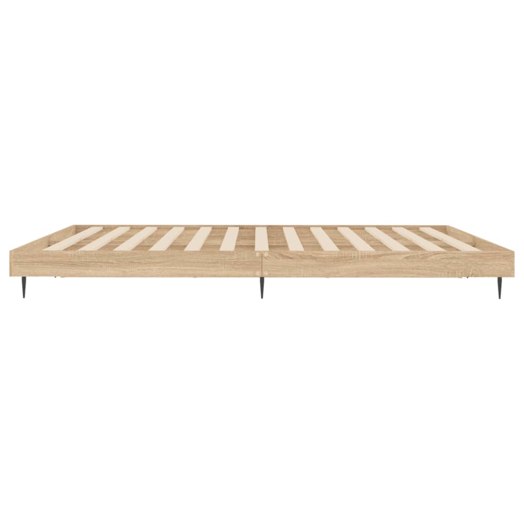 vidaXL Cadre de lit sans matelas chêne sonoma 200x200 cm