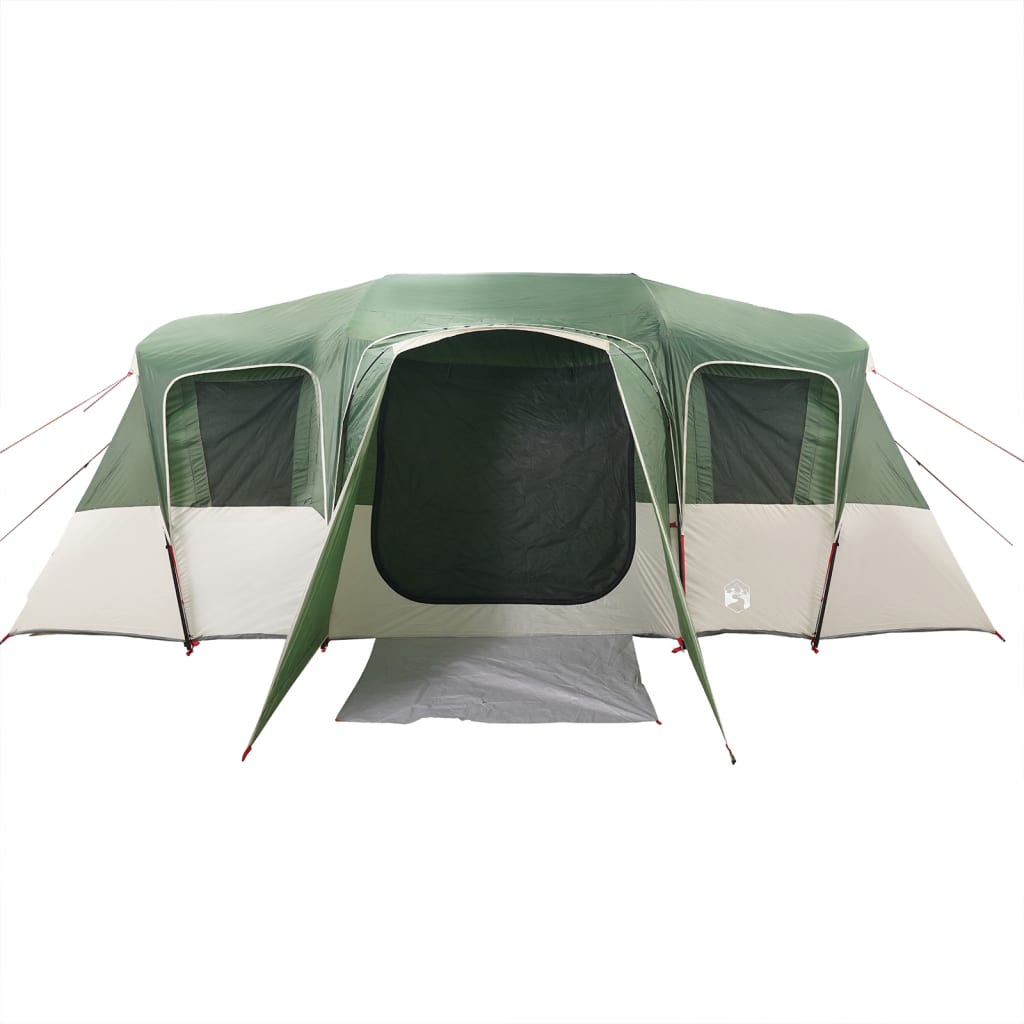 vidaXL Tente familiale tunnel 16 personnes vert imperméable