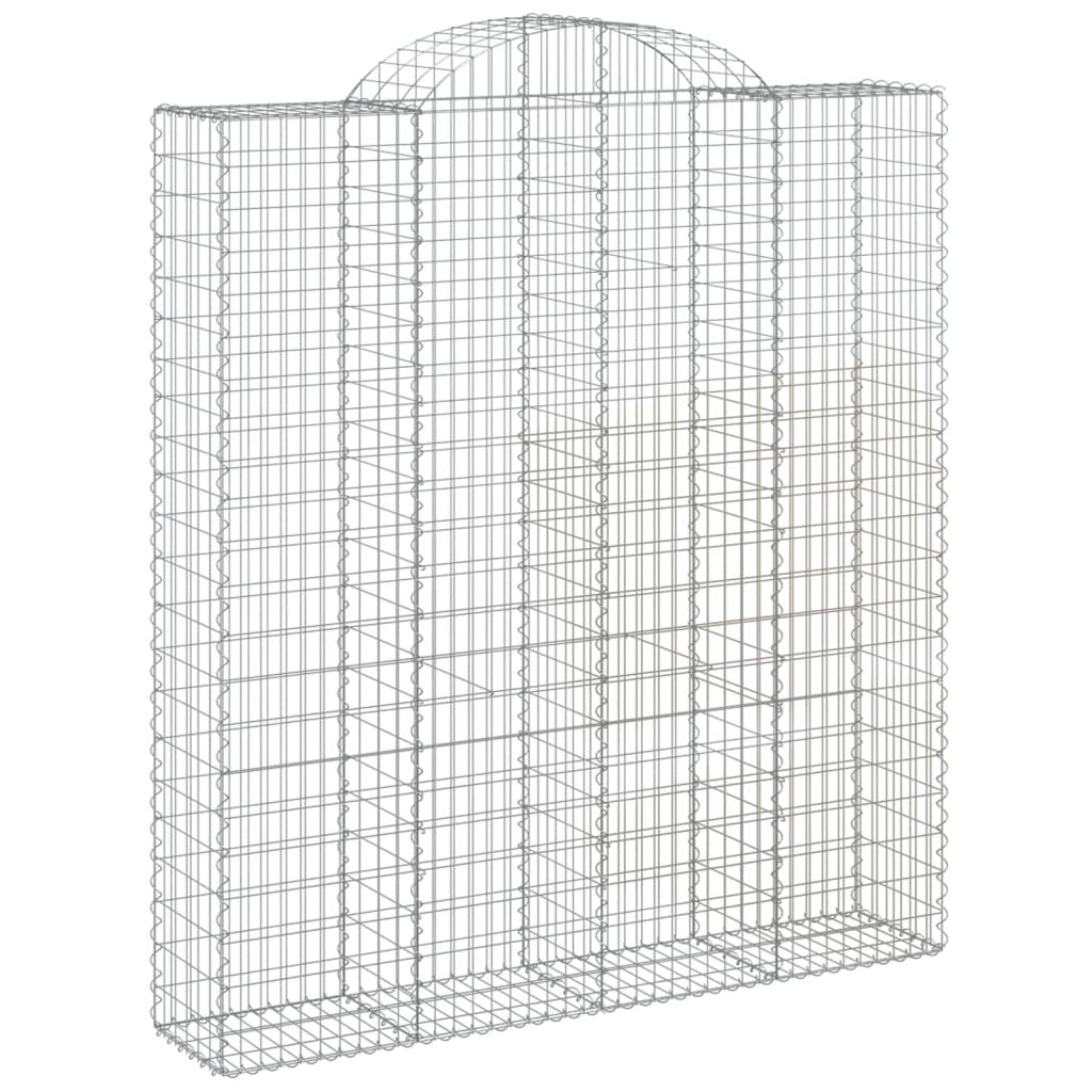 vidaXL Paniers à gabions arqués 12 pcs 200x50x220/240 cm Fer galvanisé