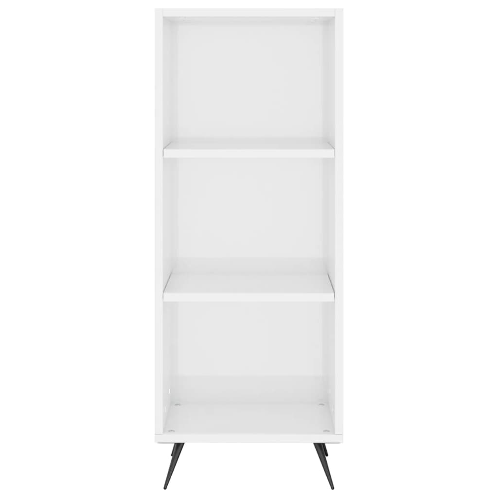 vidaXL Armoire à étagères blanc brillant 34,5x32,5x90 cm