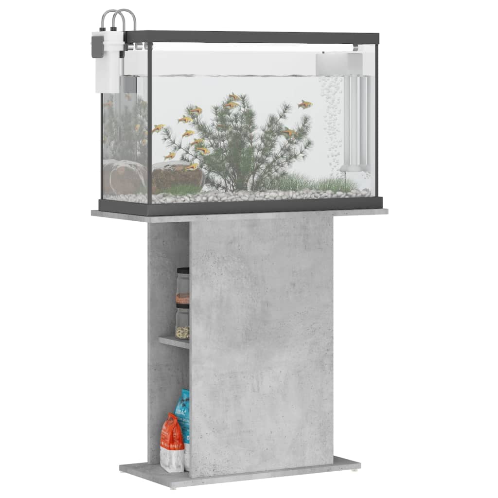 vidaXL Support pour aquarium gris béton 75x36x72,5cm bois d'ingénierie