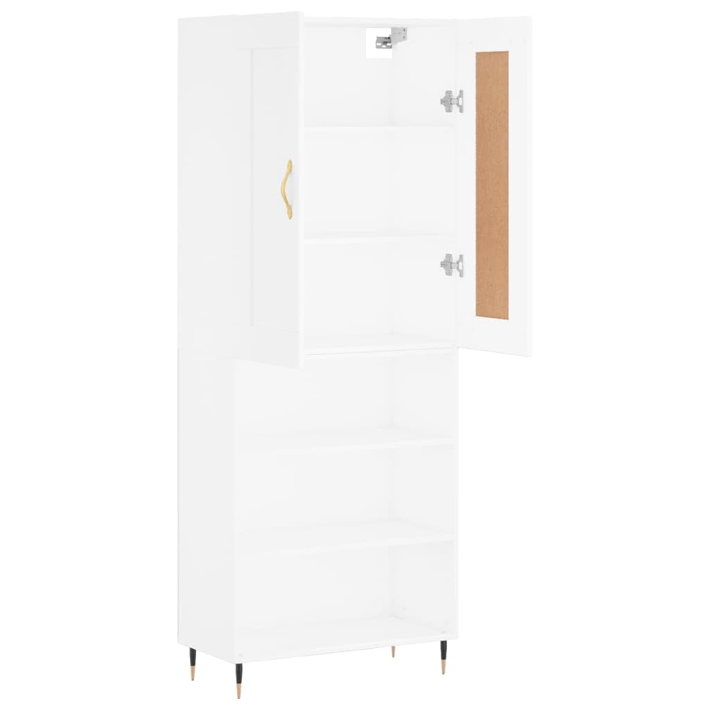 vidaXL Buffet haut Blanc 69,5x34x180 cm Bois d'ingénierie