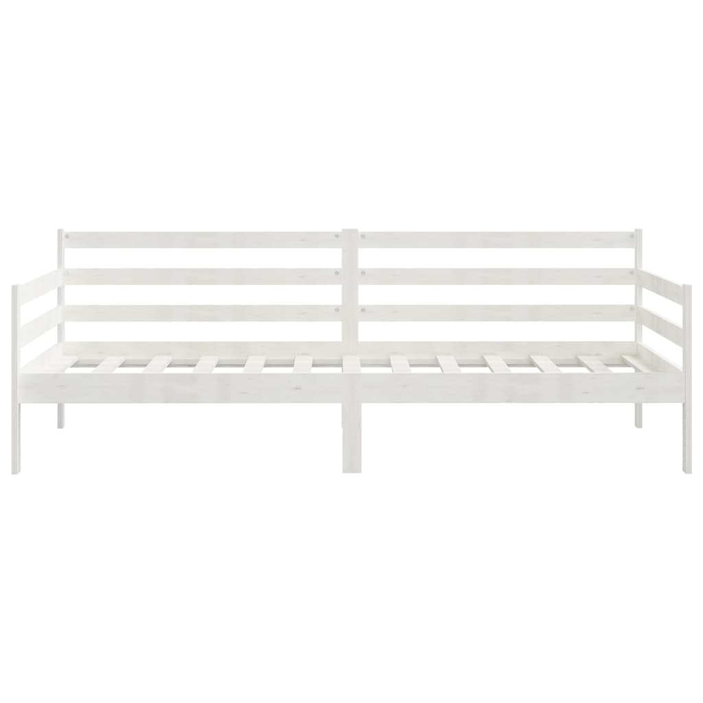 vidaXL Lit de jour sans matelas blanc bois de pin massif 90x200 cm