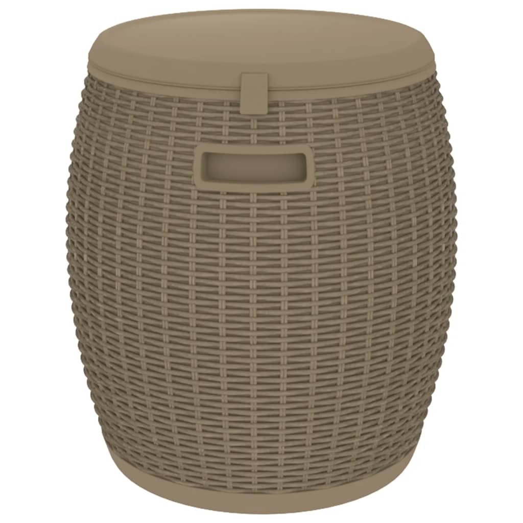 vidaXL Boîte de rangement de jardin 4 en 1 marron clair polypropylène