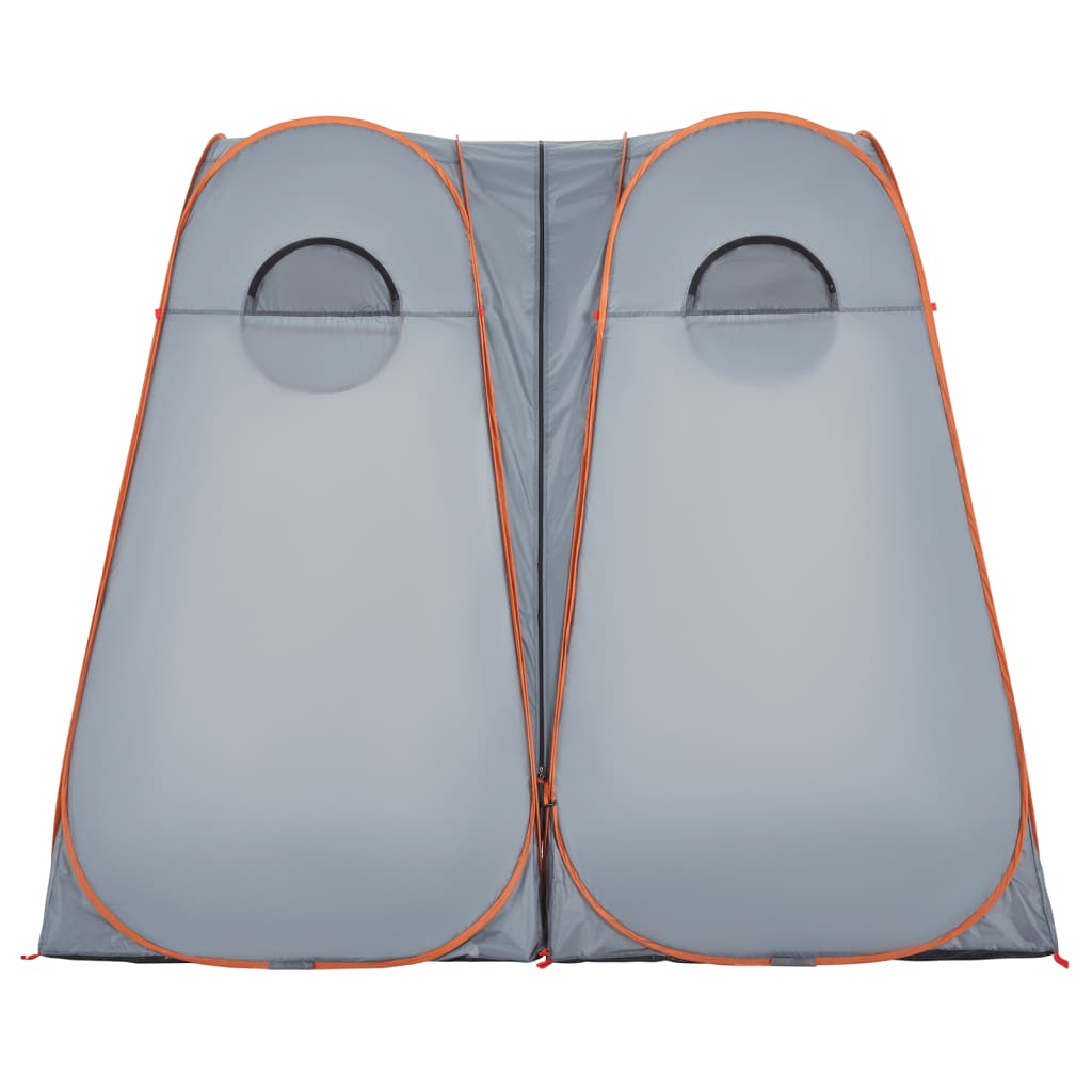 vidaXL Tente d'intimité gris et orange escamotable imperméable