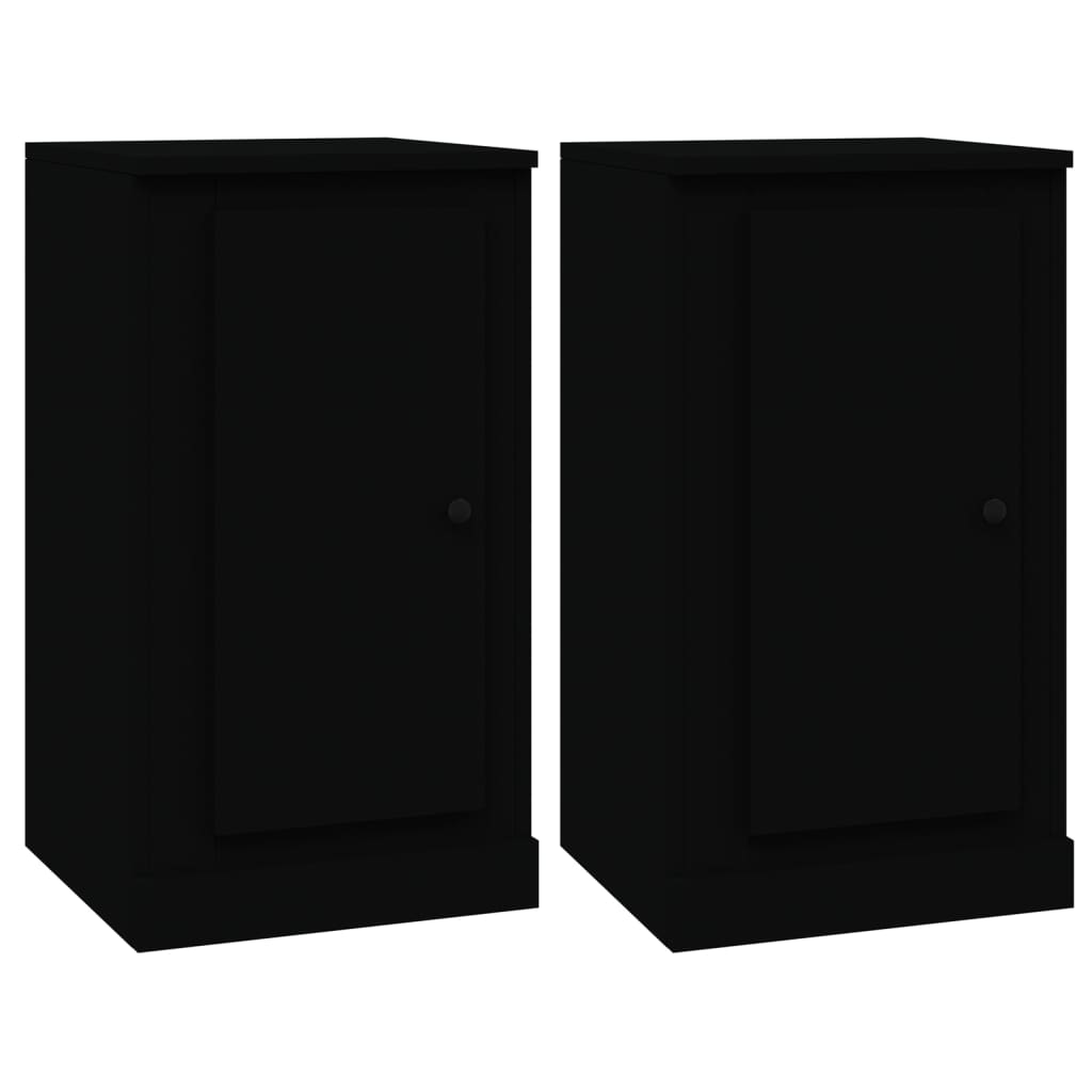 vidaXL Buffets 3 pcs noir bois d'ingénierie