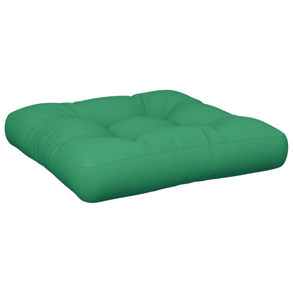 vidaXL Coussin de palette vert 50x50x12 cm tissu