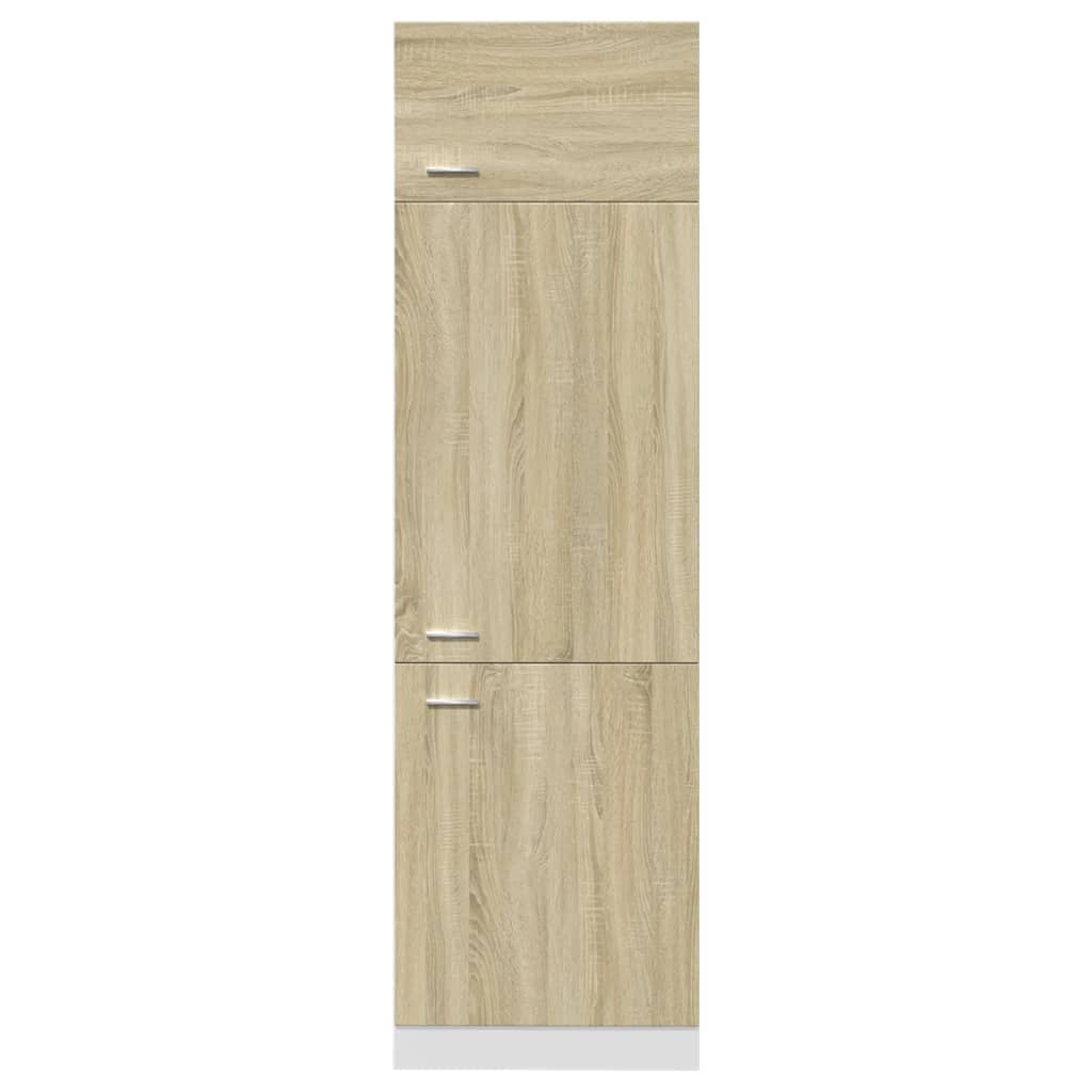 vidaXL Armoire de réfrigérateur Chêne sonoma 60x57x207 cm Aggloméré