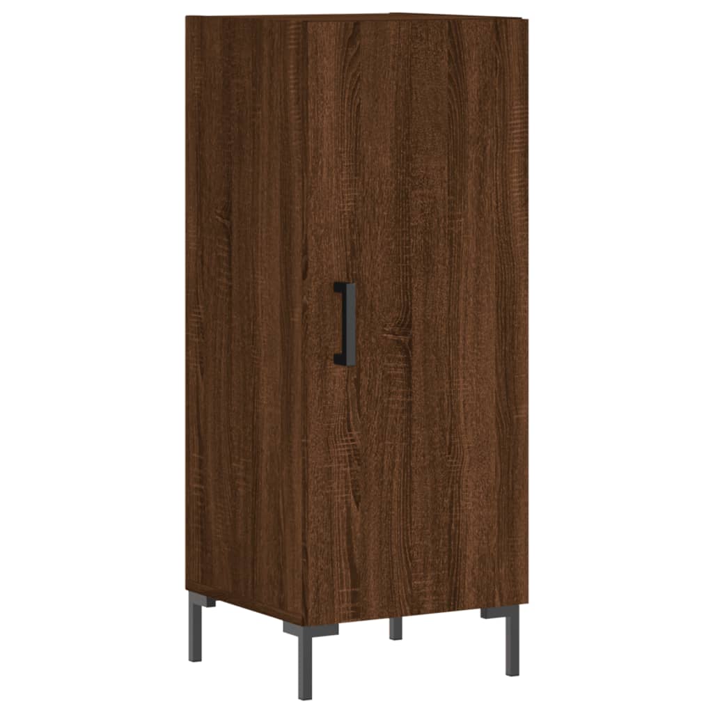 vidaXL Buffet haut Chêne marron 34,5x34x180 cm Bois d'ingénierie