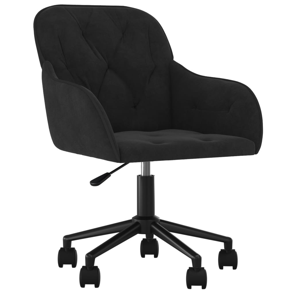 vidaXL Chaises pivotantes à manger lot de 2 Noir Velours