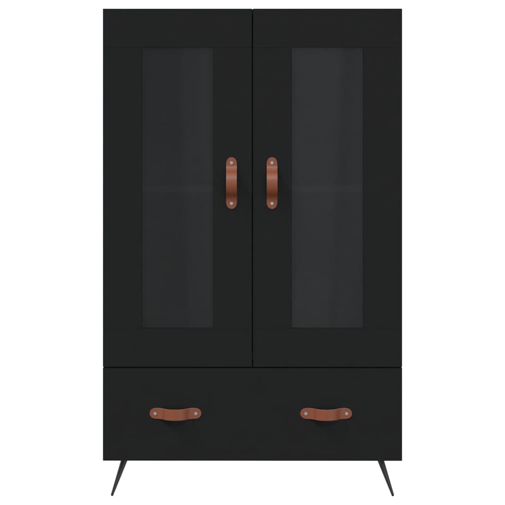 vidaXL Buffet haut noir 69,5x31x115 cm bois d'ingénierie