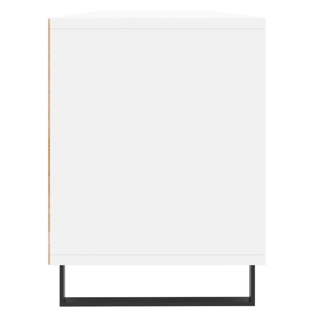 vidaXL Meuble TV blanc 150x30x44,5 cm bois d'ingénierie