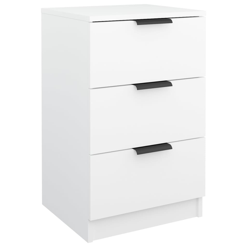 vidaXL Tables de chevet 2 pcs Blanc 40x36x65 cm