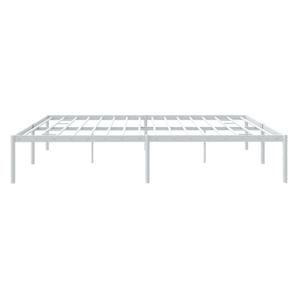 vidaXL Cadre de lit métal sans matelas blanc 193x203 cm